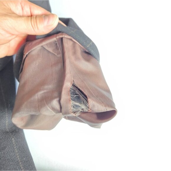 Kenneth Cole Black Pinstripe Coat - Picture 13 of 14